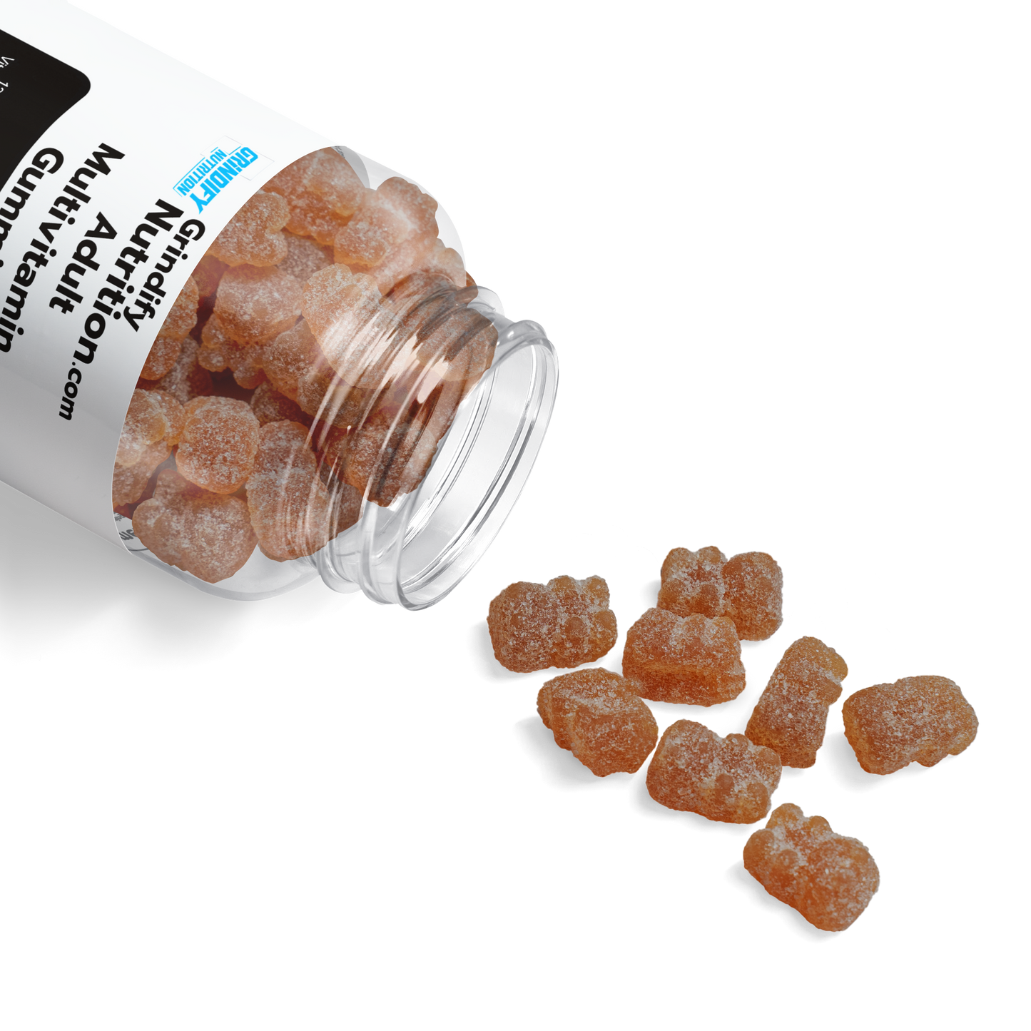 Grindify Nutrition Multivitamin Gummies for Adults - Unflavored (60 Gummies) - Non-GMO, Supports Energy Metabolism & Antioxidant Support