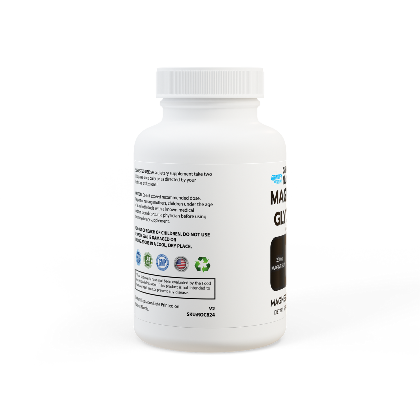 Magnesium Glycinate Supplement (60 Capsules)