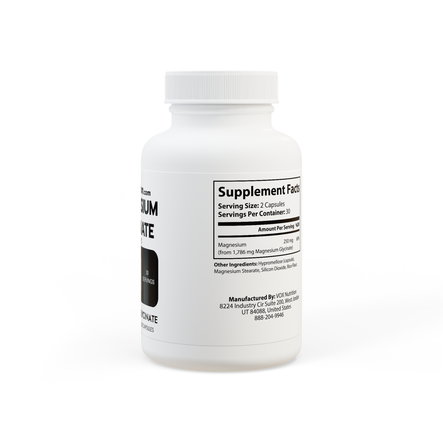 Magnesium Glycinate Supplement (60 Capsules)