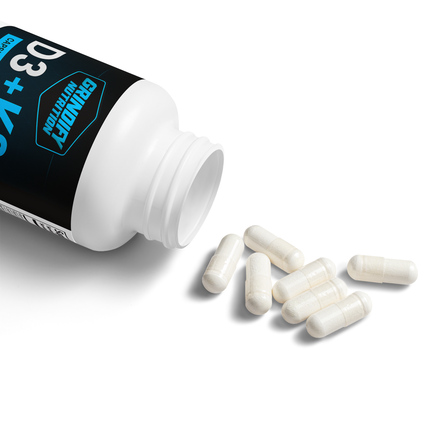 Vitamin D3 125 mcg + K2 100 mcg + Calcium 210 mg Supplement (60 Capsules)