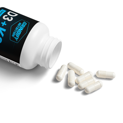 Vitamin D3 125 mcg + K2 100 mcg + Calcium 210 mg Supplement (60 Capsules)
