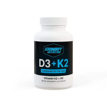 Vitamin D3 125 mcg + K2 100 mcg + Calcium 210 mg Supplement (60 Capsules)